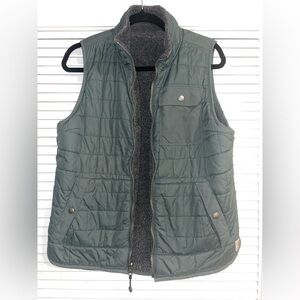 Reversible Carhartt Women’s Vest: Size Medium

Dark Sage Green and Charcoal